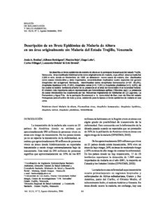 20. DESCRIPCION DE UN BROTE DE MALARIA DE ALTURA pdf