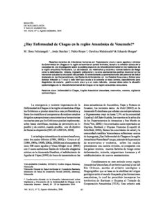 23. ¿HAY ENFERMEDAD DE CHAGAS EN LA REGION AMAZONICA DE VENEZUELA 2004 pdf